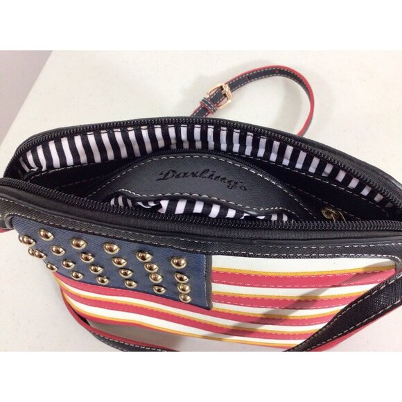 Darlings USA Flag Crossbody Bag Purse New - Picture 7 of 8